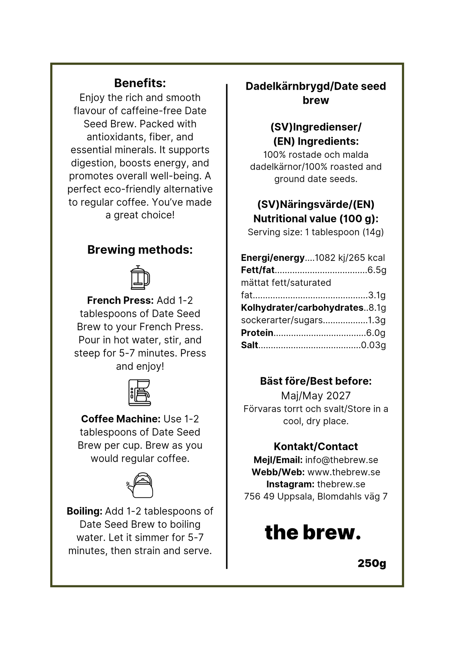 Dadelkärnkaffe Original